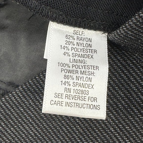 Studio Works Women's Size 16 Petite Briggs Pant Slimming Striped Black Charcoal - Picture 7 of 16